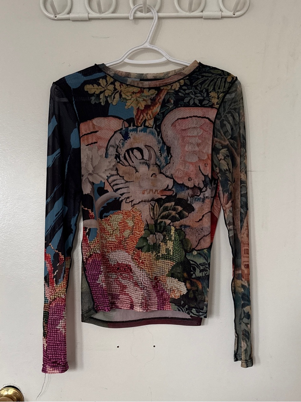 DESIGUAL Mesh Graphic T-Shirt